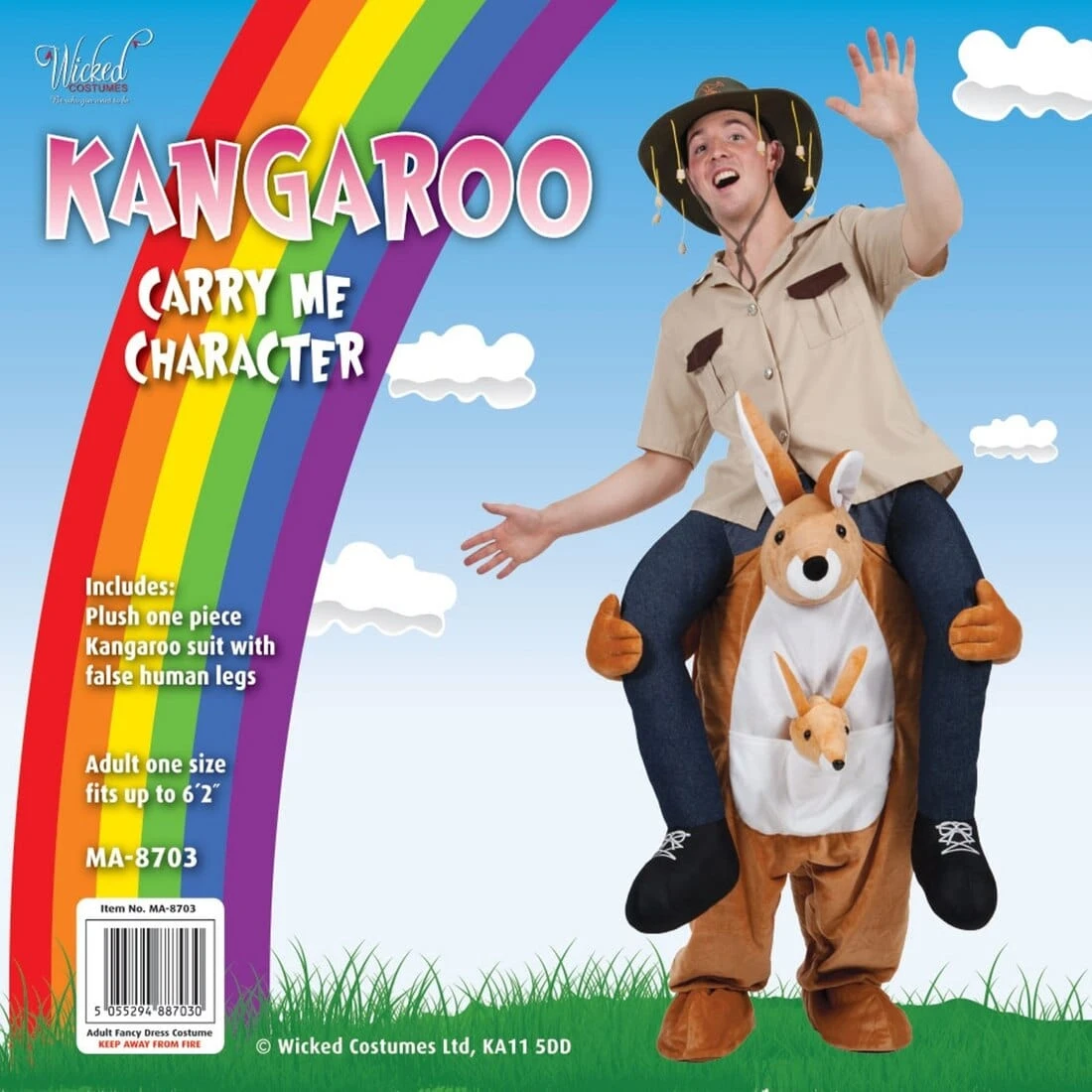 Adults Carry Me Kangaroo Costume Halloween Fancy Dress 4 Adults Carry Me Kangaroo Costume Halloween Fancy Dress - Image 2
