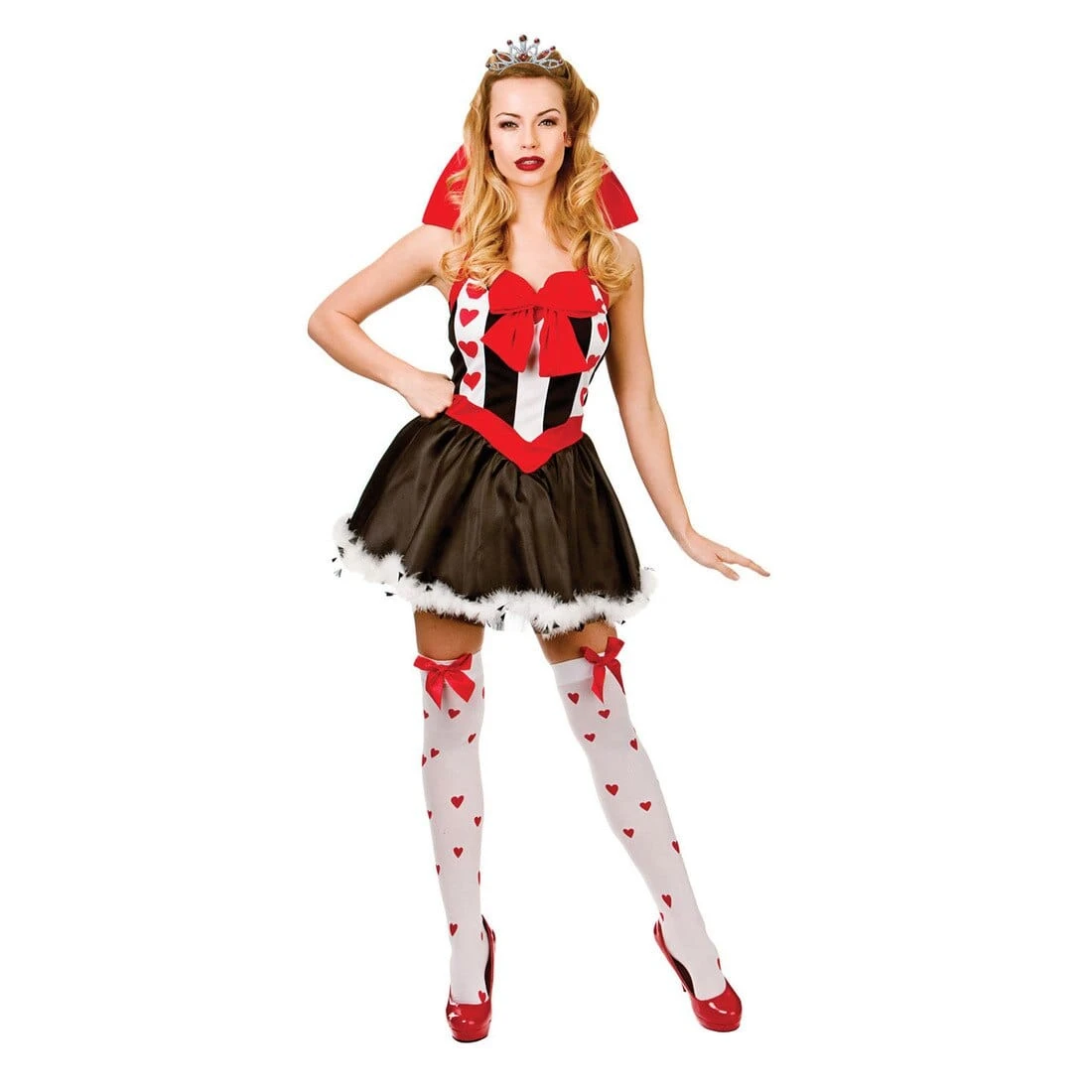 Queen Of Hearts Womens Sexy Fancy Dress Halloween Costume 3 Queen Of Hearts Womens Sexy Fancy Dress Halloween Costume