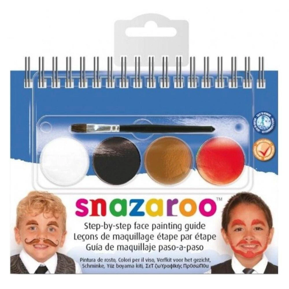 Snazaroo Moustaches Facepainting Booklet Boys Girls Fancy Dress 3 Snazaroo Moustaches Facepainting Booklet Boys Girls Fancy Dress