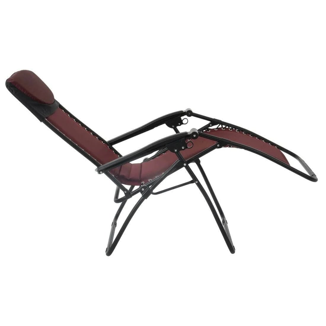 Garden Recliner Chair Zero Gravity Reclining Relaxer Padded Seat In Red 7 Garden Recliner Chair Zero Gravity Reclining Relaxer Padded Seat In Red - Image 5