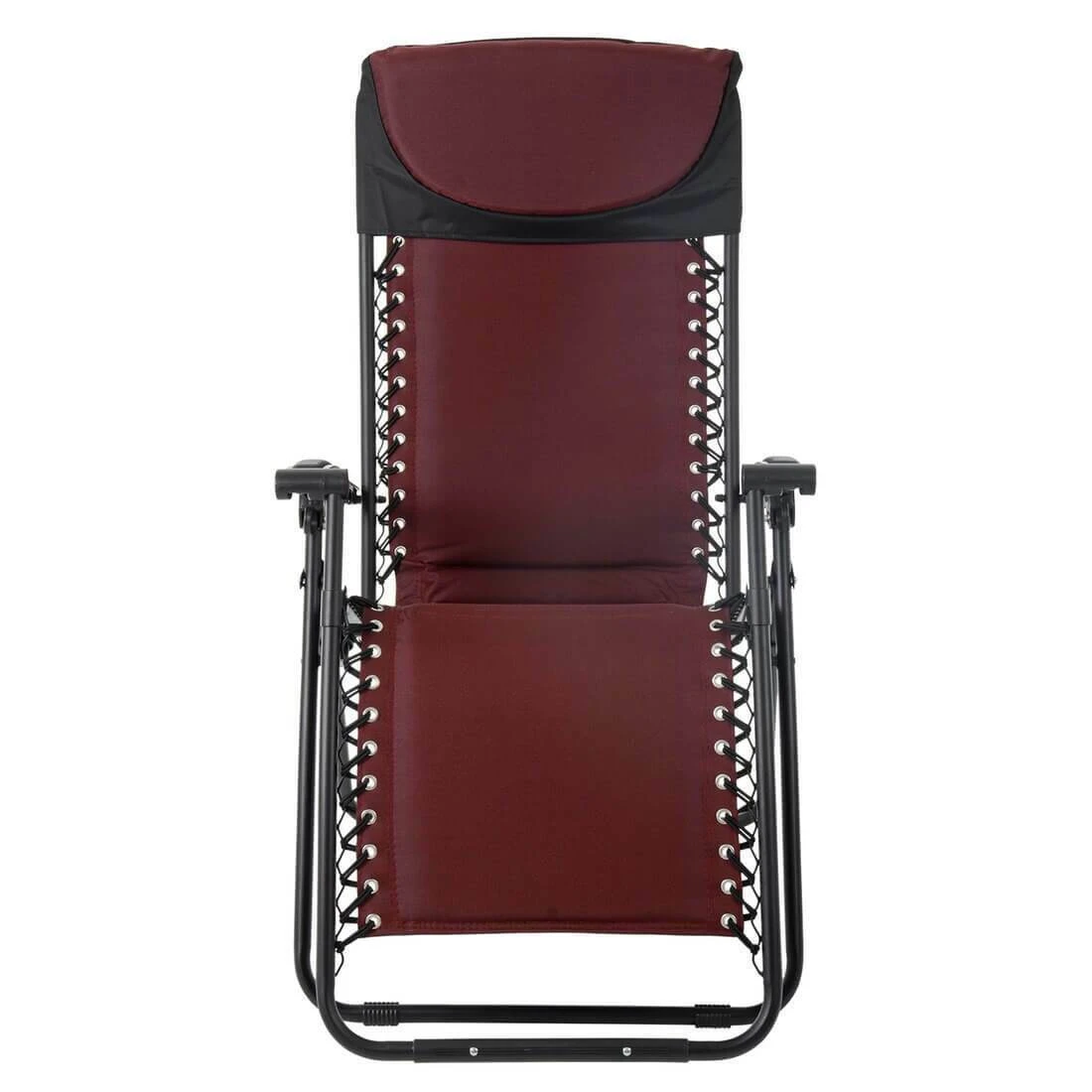 Garden Recliner Chair Zero Gravity Reclining Relaxer Padded Seat In Red 8 Garden Recliner Chair Zero Gravity Reclining Relaxer Padded Seat In Red - Image 6