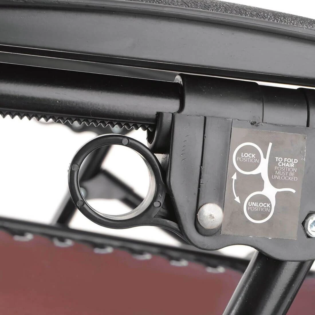 Garden Recliner Chair Zero Gravity Reclining Relaxer Padded Seat In Red 10 Garden Recliner Chair Zero Gravity Reclining Relaxer Padded Seat In Red - Image 8