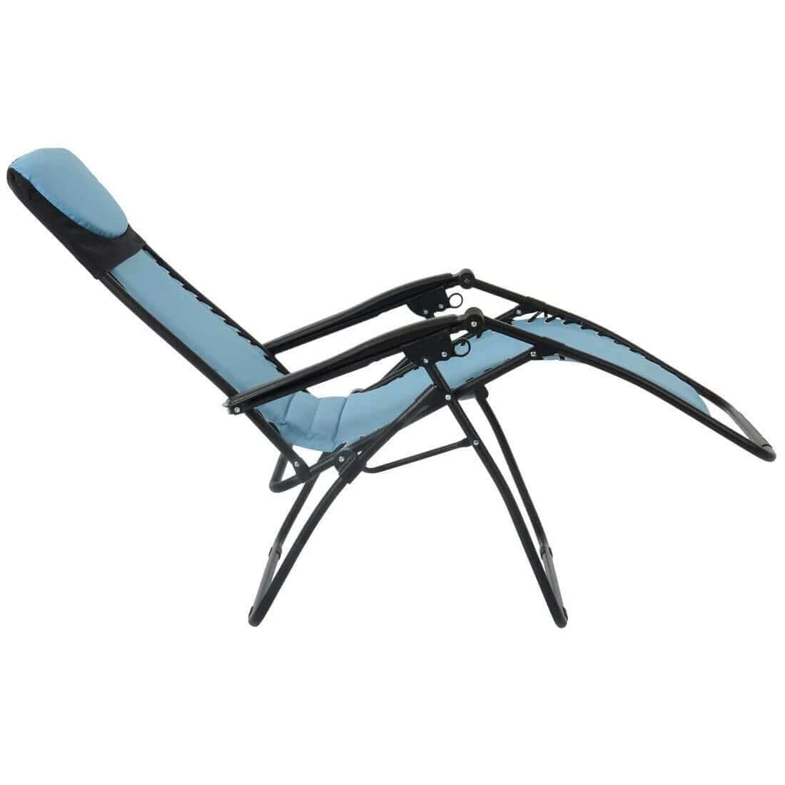 Garden Recliner Chair Zero Gravity Reclining Relaxer Padded Seat In Turquoise 7 Garden Recliner Chair Zero Gravity Reclining Relaxer Padded Seat In Turquoise - Image 5