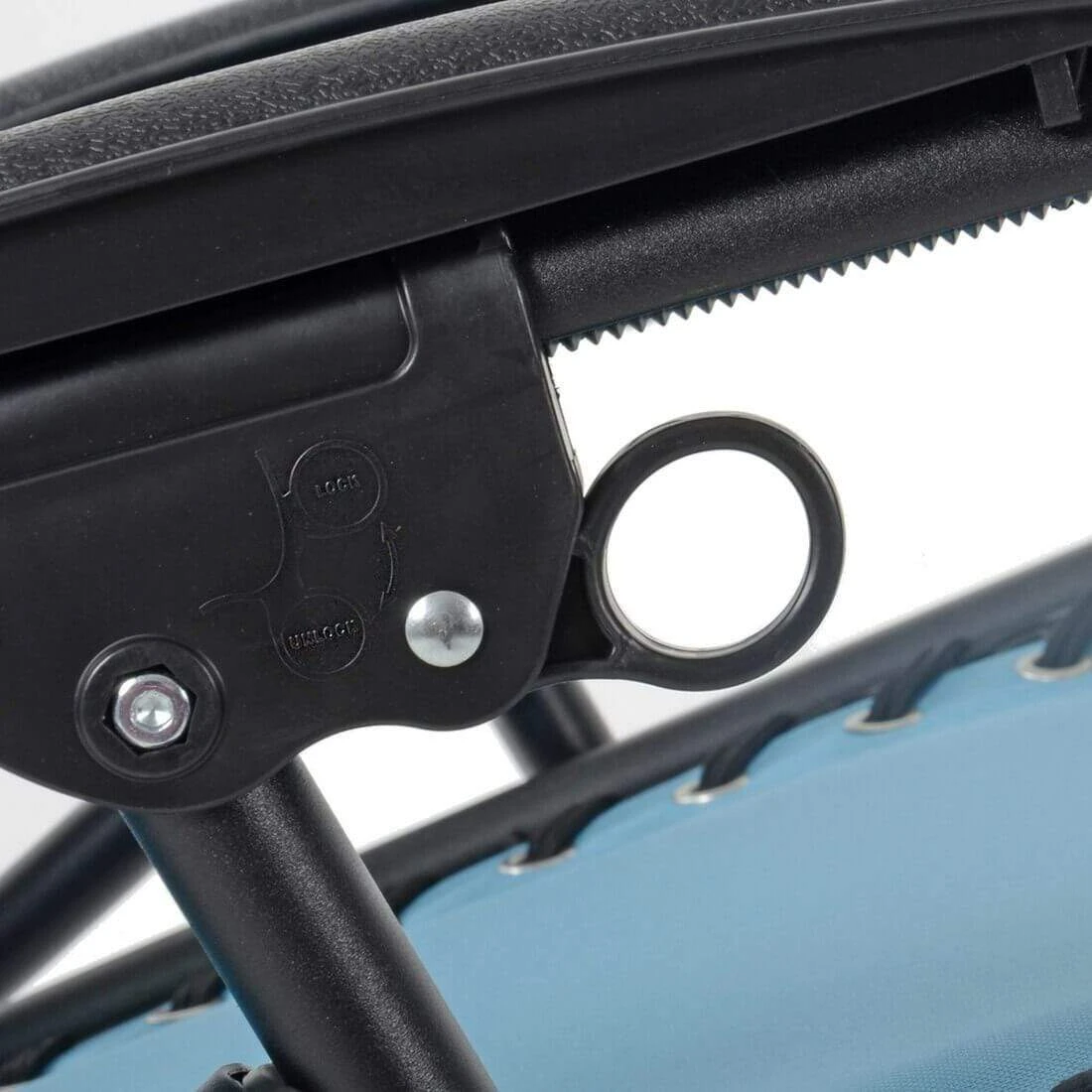 Garden Recliner Chair Zero Gravity Reclining Relaxer Padded Seat In Turquoise 10 Garden Recliner Chair Zero Gravity Reclining Relaxer Padded Seat In Turquoise - Image 8