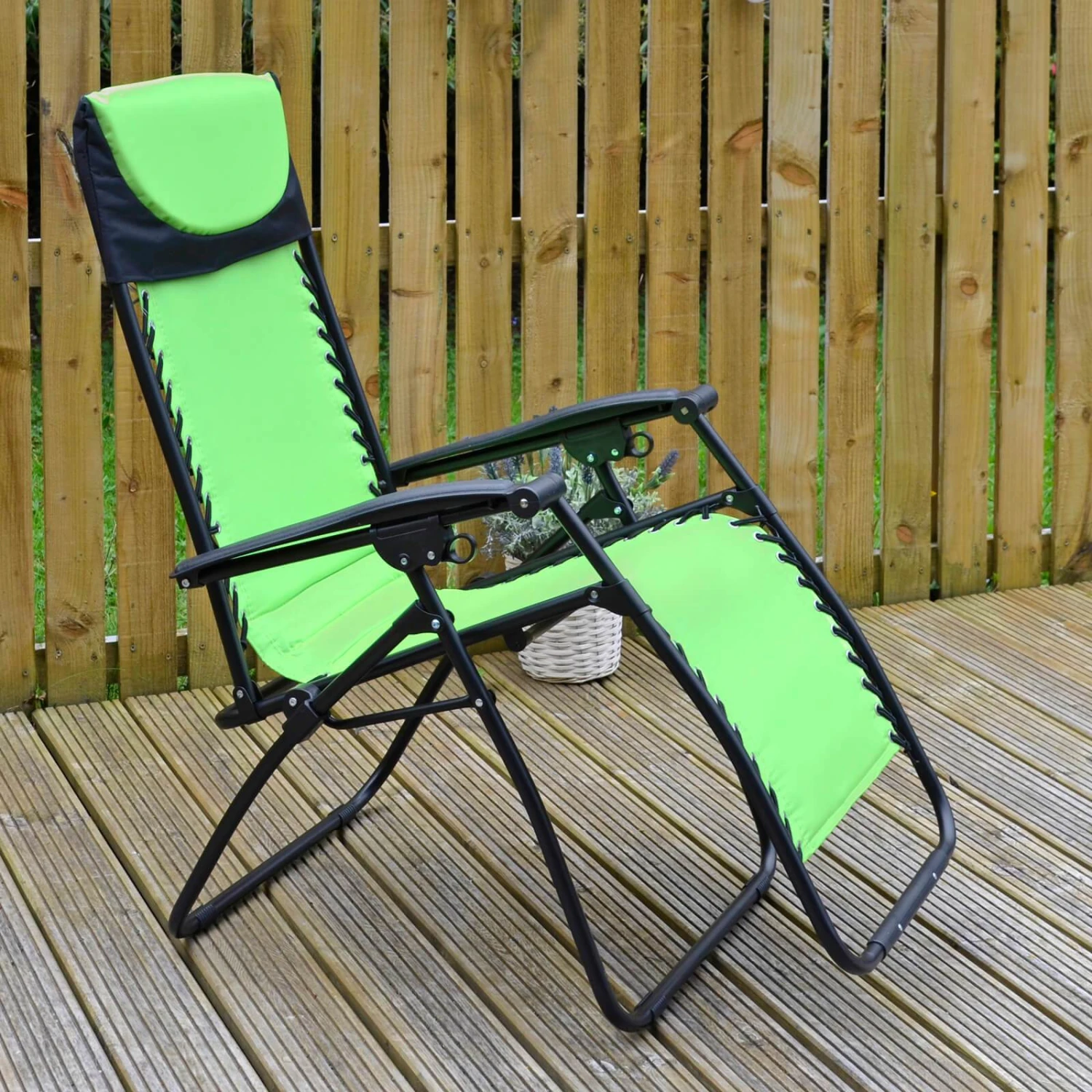 Garden Recliner Chair Zero Gravity Reclining Relaxer Padded Seat In Lime 3 Garden Recliner Chair Zero Gravity Reclining Relaxer Padded Seat In Lime