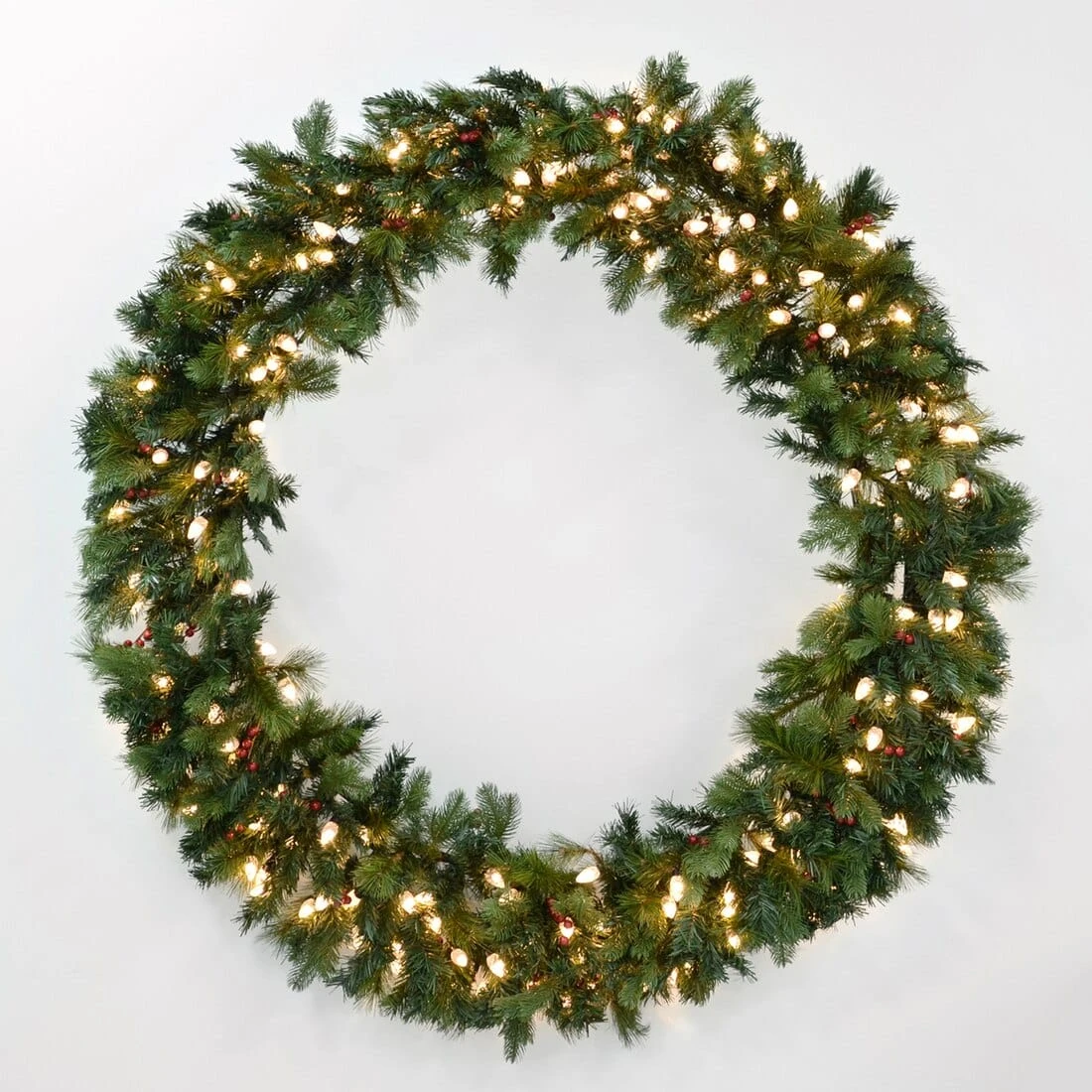 60"/40" Giant Pre-Lit LED Christmas Wreath Outdoor Decoration 6 60"/40" Giant Pre-Lit LED Christmas Wreath Outdoor Decoration - Image 4
