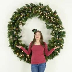 60"/40" Giant Pre-Lit LED Christmas Wreath Outdoor Decoration 10 60"/40" Giant Pre-Lit LED Christmas Wreath Outdoor Decoration -Halloween Costumes Store XS3627 1600 4 31048.1504878820.1100.1100