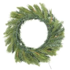 Christmas Wreath Pre-Lit Luxury Artificial Green Pine Tips -Halloween Costumes Store XS4352 1600 3 09612.1544696627.1100.1100