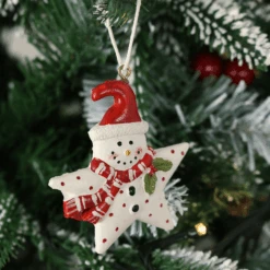 Set Of 6 Novelty Snowman Christmas Tree Decorations Boxed -Halloween Costumes Store XS4516 2