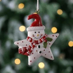 Set Of 6 Novelty Snowman Christmas Tree Decorations Boxed -Halloween Costumes Store XS4516 3
