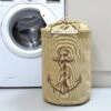 Anchor Large Foldable Pop Up Fabric Laundry Hamper Bag Washing Storage Basket
