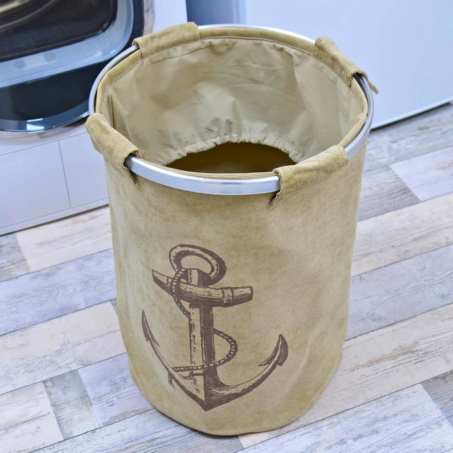 Anchor Large Foldable Pop Up Fabric Laundry Hamper Bag Washing Storage Basket 7 Anchor Large Foldable Pop Up Fabric Laundry Hamper Bag Washing Storage Basket - Image 5