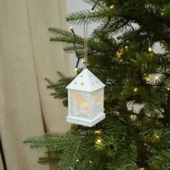 LED Wooden Lantern Christmas Tree Xmas Hanging Decoration