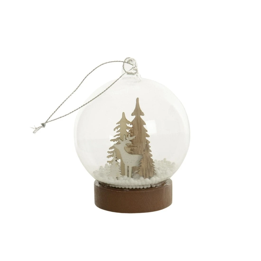 Light Up Glass Christmas Bauble Reindeer Forest In Snow 4 Light Up Glass Christmas Bauble Reindeer Forest In Snow - Image 2