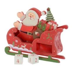 Santa Sleigh Wooden Christmas Calendar With Number Blocks 10 Santa Sleigh Wooden Christmas Calendar With Number Blocks -Halloween Costumes Store XS5124 1600 2 79015.1508497091.1100.1100