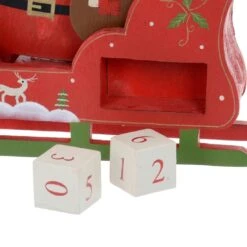 Santa Sleigh Wooden Christmas Calendar With Number Blocks 11 Santa Sleigh Wooden Christmas Calendar With Number Blocks -Halloween Costumes Store XS5124 1600 3 84364.1508497091.1100.1100