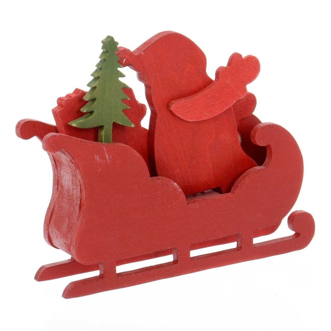 Santa Sleigh Wooden Christmas Calendar With Number Blocks 7 Santa Sleigh Wooden Christmas Calendar With Number Blocks - Image 5