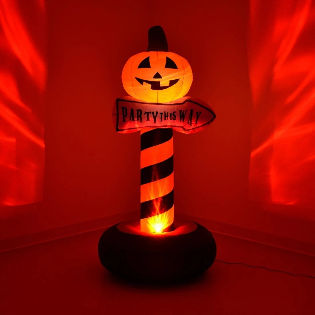 6ft Giant Inflatable Pumpkin Halloween Party Sign Decoration 4 6ft Giant Inflatable Pumpkin Halloween Party Sign Decoration - Image 2