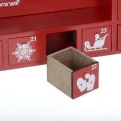 Wooden Red And White Xmas Photo Advent Calendar With Drawers -Halloween Costumes Store XS5247 1600 2 15252.1508508656.1100.1100