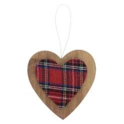 Set Of 6 Tartan Wooden Hanging Christmas Tree Decorations -Halloween Costumes Store XS5263 1600 2 93431.1508510441.1100.1100