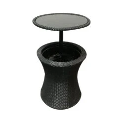 Azuma Drinks Cooler Table Garden Patio Rattan Black Or Grey -Halloween Costumes Store XS5414 1 opt 97642.1590145787.1100.1100