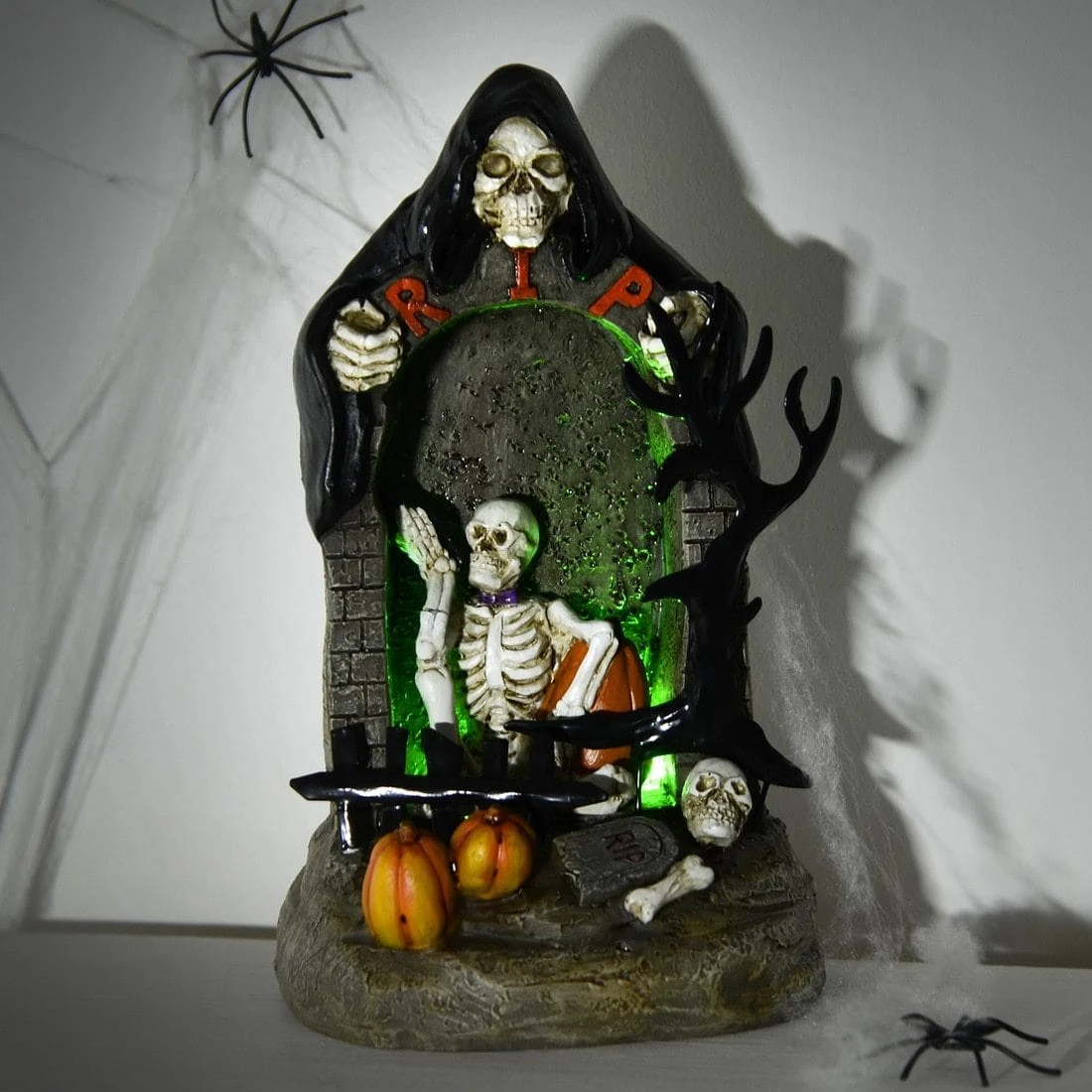 Light Up Halloween Decoration RIP Grim Reaper Skeleton 3 Light Up Halloween Decoration RIP Grim Reaper Skeleton