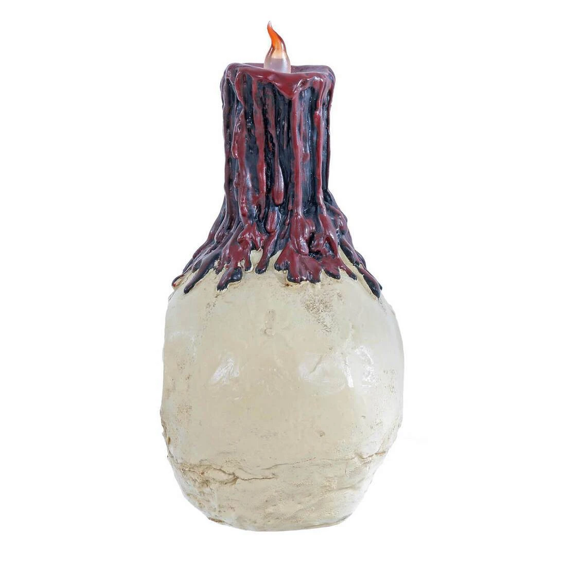 LED Skull Halloween Party Decoration Black Candle Resin 26cm 6 LED Skull Halloween Party Decoration Black Candle Resin 26cm - Image 4