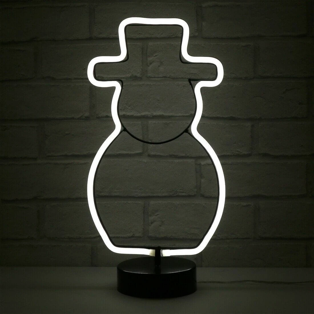 Snowman Neon White Table Lamp Bright LED Rope Light Feature 3 Snowman Neon White Table Lamp Bright LED Rope Light Feature