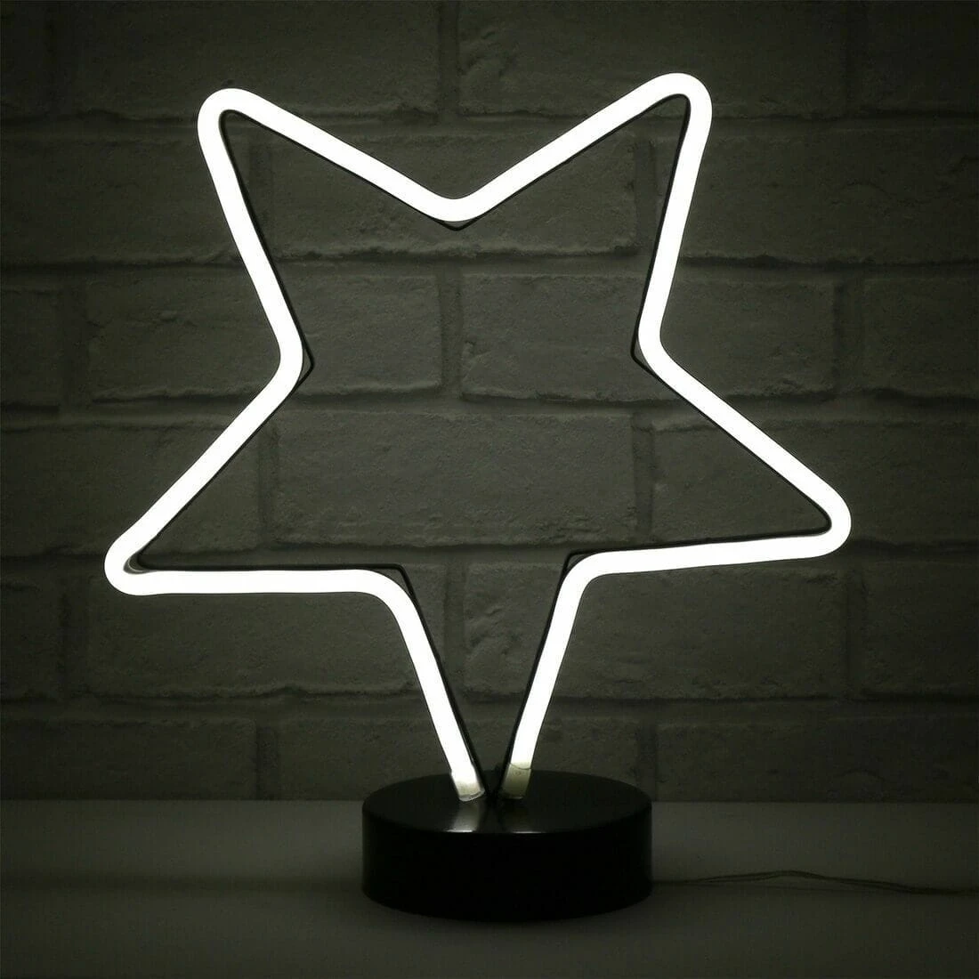 Star Neon White Table Lamp Bright LED Rope Light Feature 3 Star Neon White Table Lamp Bright LED Rope Light Feature