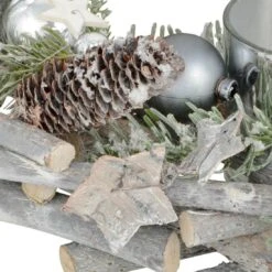 Wooden Wreath Tealight Candle Holder Christmas Decoration 30cm -Halloween Costumes Store XS5769 1600 4 31210.1536850191.1100.1100