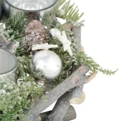 Wooden Wreath Tealight Candle Holder Christmas Decoration 30cm -Halloween Costumes Store XS5769 1600 5 35211.1536850205.1100.1100