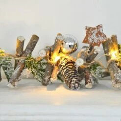 1m Pre-Lit Decorated Wooden Garland Christmas Decoration -Halloween Costumes Store XS5773 LS 2 opt 28529.1604319290.1100.1100