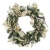 Christmas Wreath Pre-Lit Silver Gold Leaf Berries 60cm (2ft) -Halloween Costumes Store XS5819 1600 1 85499.1539337936.1100.1100