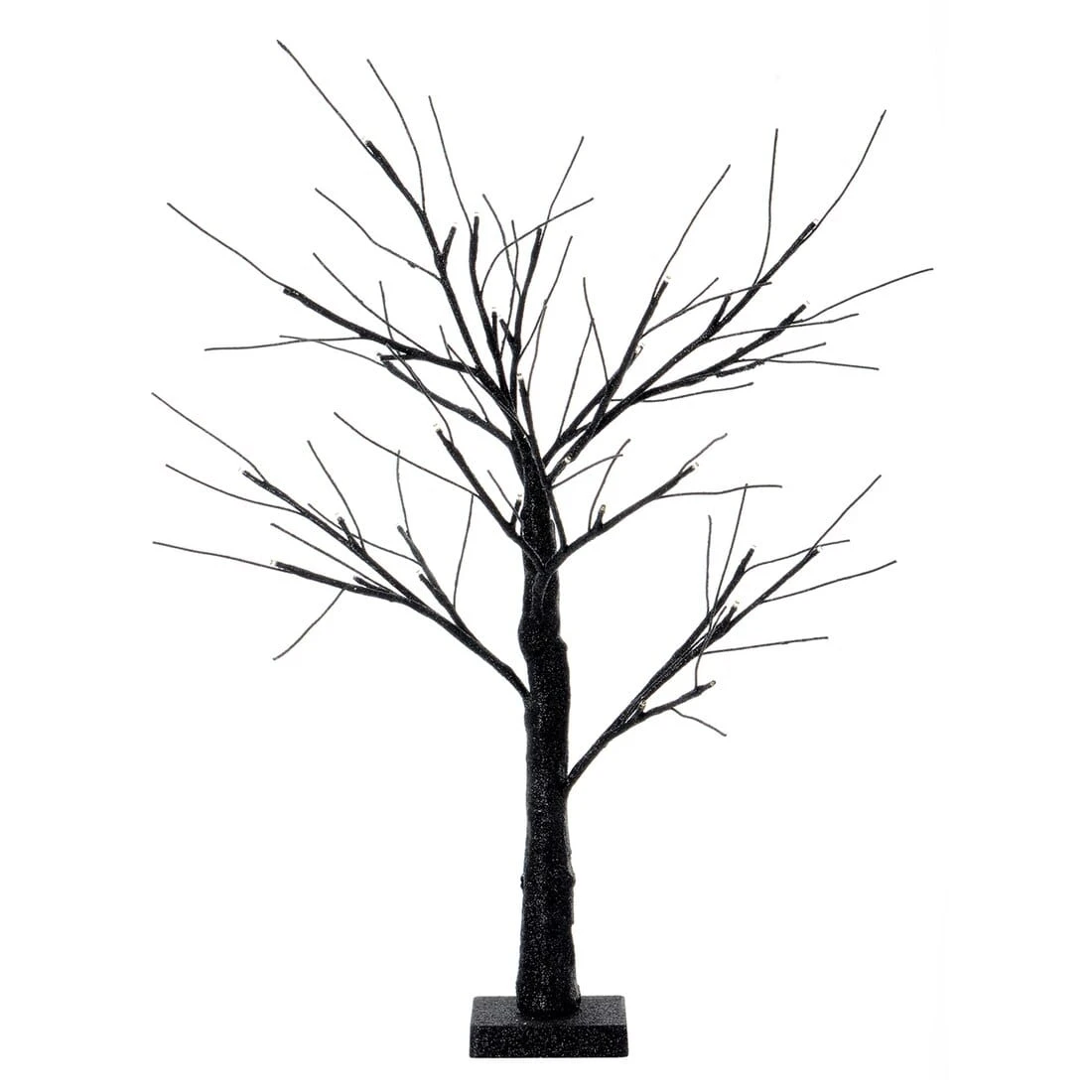 Black Glitter Mini Halloween Twig Tree LED Lights 60cm 8 Black Glitter Mini Halloween Twig Tree LED Lights 60cm - Image 6
