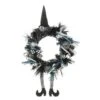 24" Silver Witch Halloween Wreath Glitter Hanging Decoration -Halloween Costumes Store XS5956 1600 1 49182.1533733265.1100.1100