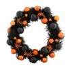 16" Halloween Wreath With Black & Orange Baubles Decoration -Halloween Costumes Store XS5957 1600 1 83521.1533737291.1100.1100