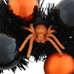 16" Halloween Wreath With Black & Orange Baubles Decoration -Halloween Costumes Store XS5957 1600 2 60640.1533737291.1100.1100