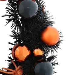 16" Halloween Wreath With Black & Orange Baubles Decoration -Halloween Costumes Store XS5957 1600 3 69572.1533737291.1100.1100