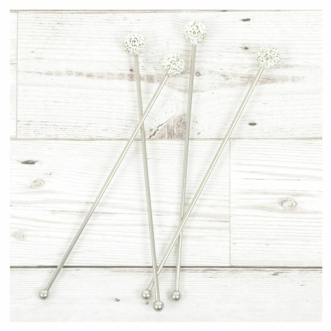 Set Of 4 Swizzle Sticks Cocktail Stirrers Stainless Steel 10 Set Of 4 Swizzle Sticks Cocktail Stirrers Stainless Steel - Image 8