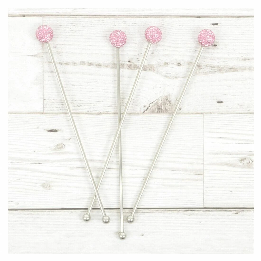 Set Of 4 Swizzle Sticks Cocktail Stirrers Stainless Steel 6 Set Of 4 Swizzle Sticks Cocktail Stirrers Stainless Steel - Image 4