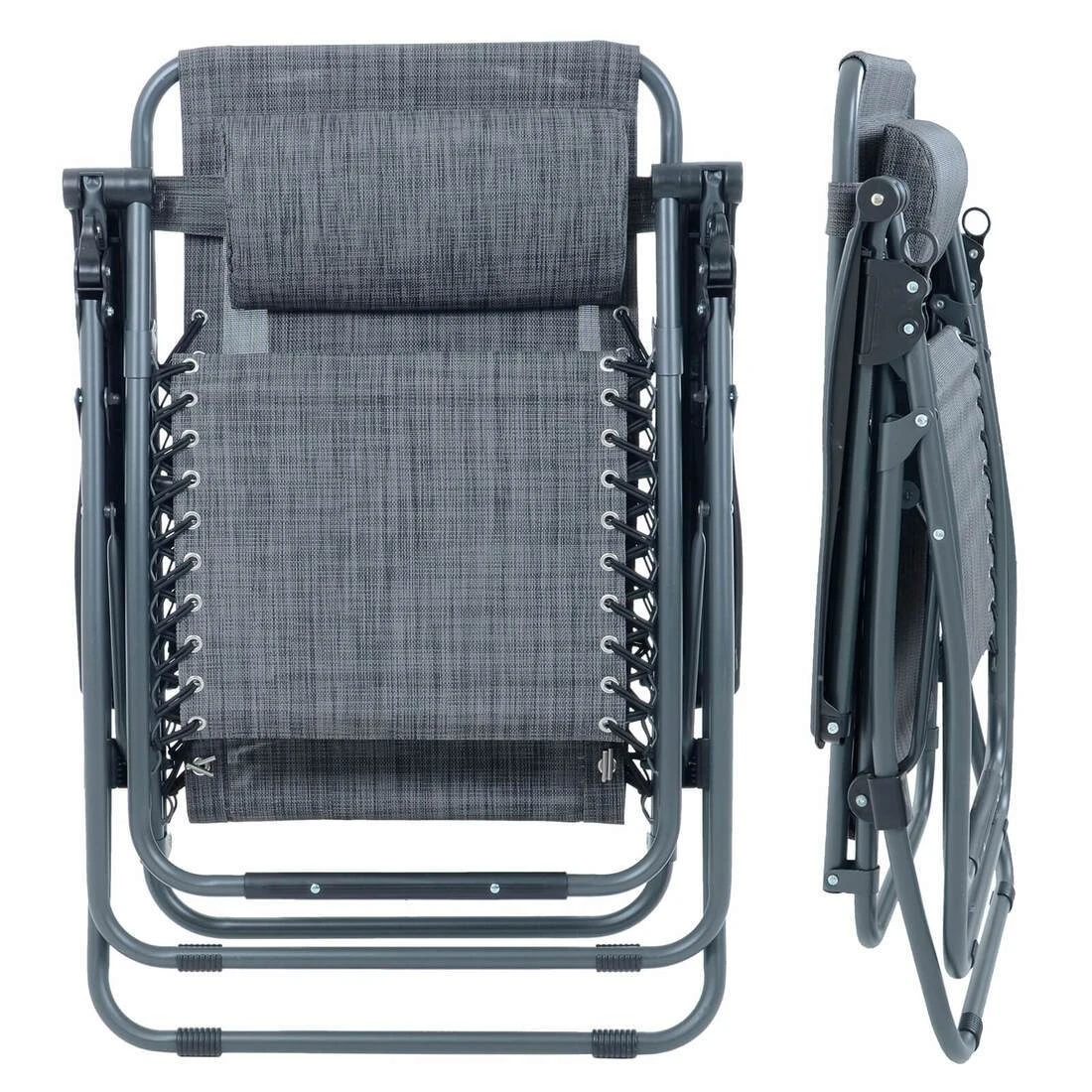 Garden Recliner Chair Dark Grey Marl Zero Gravity Relaxer Texteline 11 Garden Recliner Chair Dark Grey Marl Zero Gravity Relaxer Texteline - Image 9