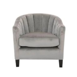 Hodge & Hodge Tub Shaped Armchair With Velvet Style Cover -Halloween Costumes Store XS6184 1600 2 opt 30660.1584452197.1100.1100