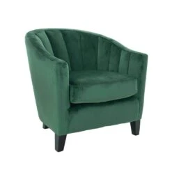 Hodge & Hodge Tub Shaped Armchair With Velvet Style Cover -Halloween Costumes Store XS6186 1600 1 opt 20805.1594987140.1100.1100