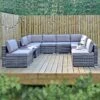 Monaco 10pc Garden Sofa Set Grey Rattan Patio Furniture -Halloween Costumes Store XS6207 LS 1 opt