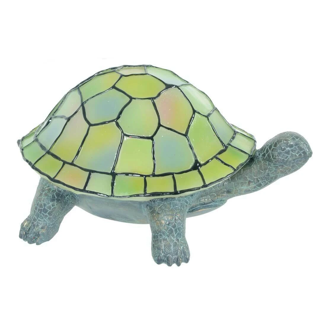 Tortoise Shaped Tiffany Mosaic Style Battery Operated Lamp 3 Tortoise Shaped Tiffany Mosaic Style Battery Operated Lamp
