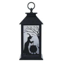Cackle & Co Black Halloween Design Lantern With Lights -Halloween Costumes Store XS6361 1600 3 28938.1564660696.1100.1100
