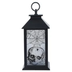 Cackle & Co Black Halloween Design Lantern With Lights -Halloween Costumes Store XS6362 1600 3 04369.1564660729.1100.1100