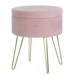 Hodge & Hodge Aria Plush Velvet Storage Stool With Gold Legs -Halloween Costumes Store XS6405 1600 1 opt 20152.1603899205.1100.1100