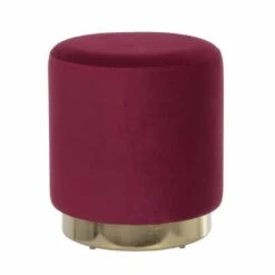 Hodge & Hodge Sophia Stylish Velvet Stool With Gold Base -Halloween Costumes Store XS6413 1600 1 opt 64051.1597142415.1100.1100