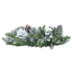 50cm Artificial Snow Flocked Xmas Wreath With Pine Cones 7 50cm Artificial Snow Flocked Xmas Wreath With Pine Cones -Halloween Costumes Store XS6417 1600 3 67090.1569486241.1100.1100